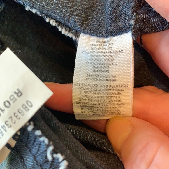 Free People Easy Goes It denim jogging leggings raw hem sz 26 w/ pockets - Picture 11 of 13